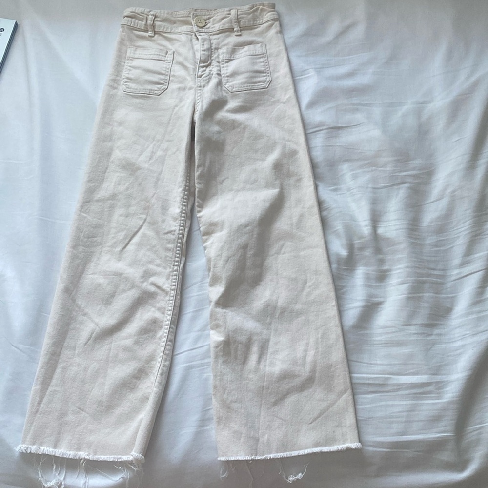 GIRLS ZARA MARINE JEANS SIZE 13-14 POCKETS AND ADJUSTABLE